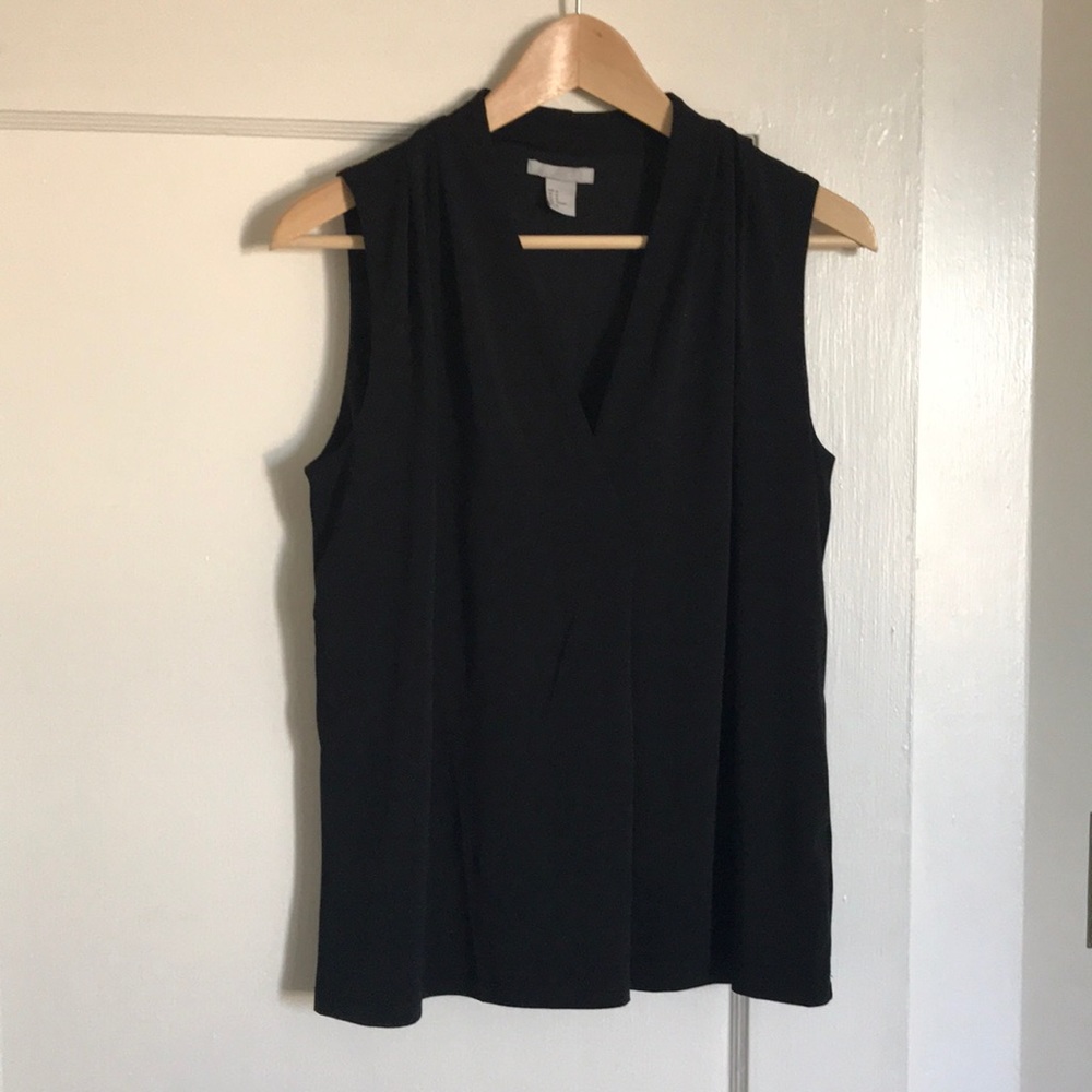 H&M black v-neck top. Purchased in Norway.